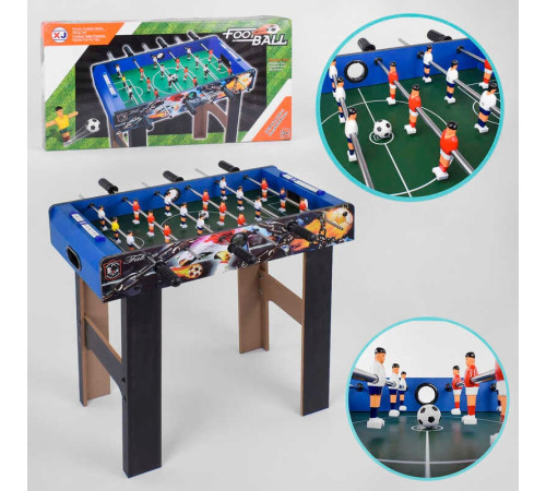 Футбол підлоговий XJ 803-2 (4) дерев'яний, на штангах, в коробці