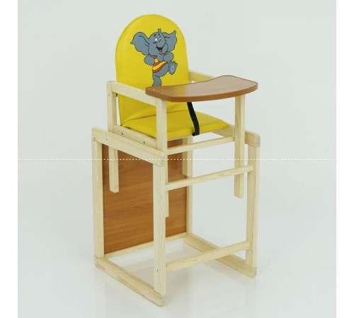 гр Стільчик / шкірзам / №2026 - "Слоник" - колір ЖОВТИЙ (1) ТМ "Мася"