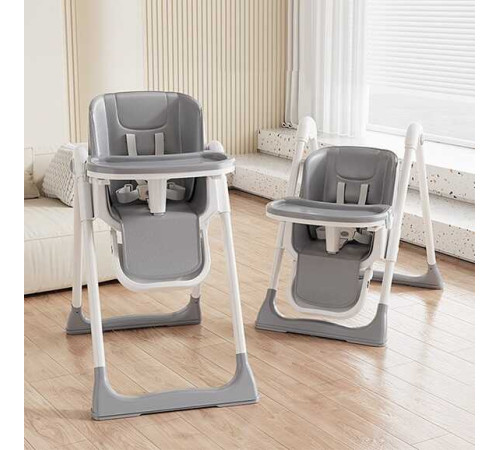 Стільчик для годування Toti 51526 (1) мягкий чохол PU, 4 колеса, з’ємний столик, корзинка, в коробці