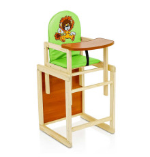 гр Стільчик /шкірзам/ №2064 - "Лев" - колір САЛАТОВИЙ (1) ТМ "Мася"