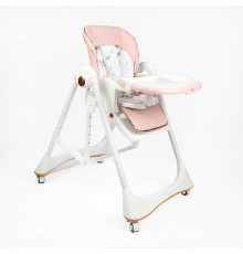 Стільчик для годування Toti 52305 (1) мягкий чохол PU з подушкою, гойдалка, 4 колеса, з’ємний столик, в коробці