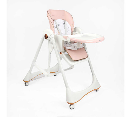 Стільчик для годування Toti 52305 (1) мягкий чохол PU з подушкою, гойдалка, 4 колеса, з’ємний столик, в коробці