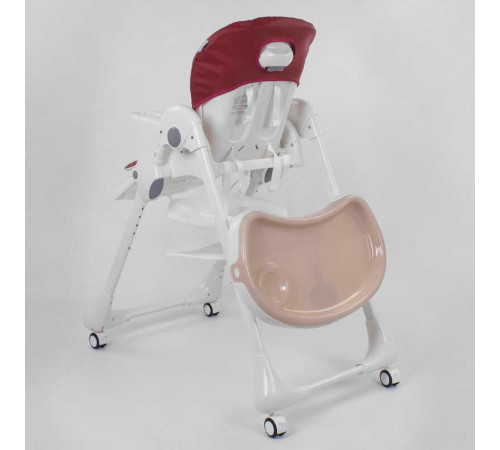 Стільчик для годування Toti W-22019 (1) м'який PU, м'який вкладиш, 4 колеса, знімний столик, в коробці