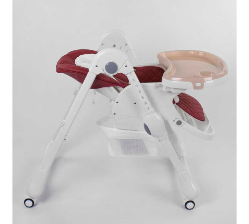 Стільчик для годування Toti W-22019 (1) м'який PU, м'який вкладиш, 4 колеса, знімний столик, в коробці