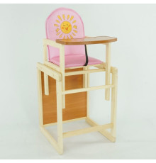 гр Стільчик / кожзам / №2032 - "Сонечко" - колір РОЖЕВИЙ (1) ТМ "Мася"