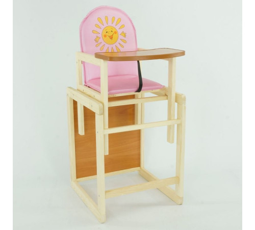 гр Стільчик / кожзам / №2032 - "Сонечко" - колір РОЖЕВИЙ (1) ТМ "Мася"