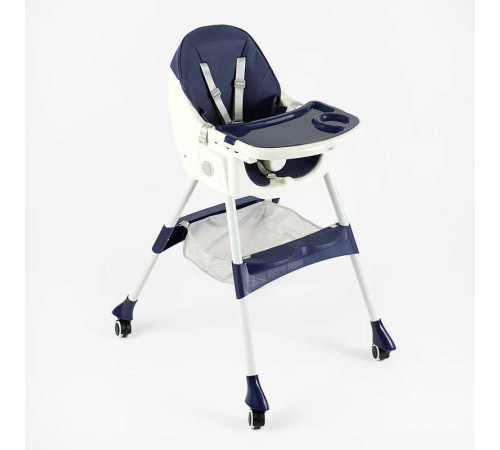 Стільчик для годування Toti FR- 20516 (1) сталева конструкція, матеріал тканини PU, знімний столик, опускна спинка, 4 колеса, в коробці