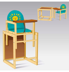 гр Стільчик / шкірзам / №2052 - "Сонечко" - колір БЛАКИТНИЙ (1) ТМ "Мася"