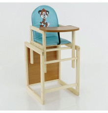 гр Стільчик /шкірзам/№2053 - "Тигр" - колір БЛАКИТНИЙ (1) ТМ "Мася"