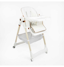 Стільчик для годування Toti 16074 (1) мягкий чохол PU, 4 колеса, з’ємний столик, корзинка, в коробці