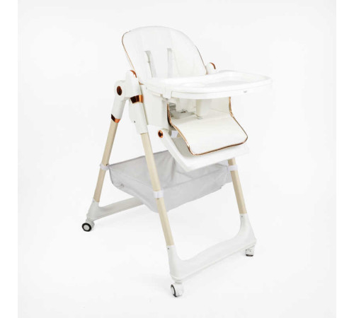 Стільчик для годування Toti 16074 (1) мягкий чохол PU, 4 колеса, з’ємний столик, корзинка, в коробці