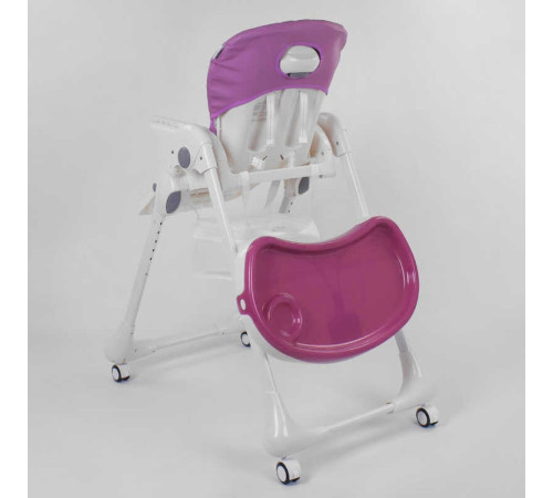 Стільчик для годування Toti W-62005 (1) м'який PU, м'який вкладиш, 4 колеса, знімний столик, в коробці