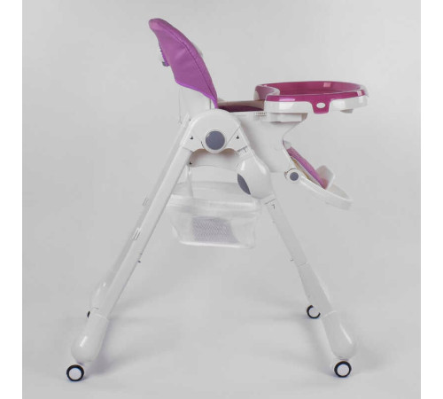 Стільчик для годування Toti W-62005 (1) м'який PU, м'який вкладиш, 4 колеса, знімний столик, в коробці