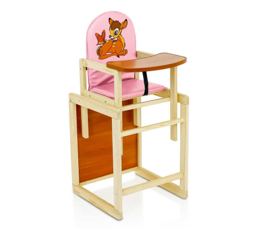 гр Стільчик /шкірзам/№2035 - "Оленя Бембі" - колір РОЖЕВИЙ (1) ТМ "Мася"