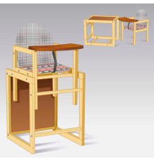 гр Стільчик малий №1120 "Абстракція" колір сіро-червоний (1) ТМ "Мася"