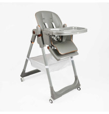 Стільчик для годування Toti 23069 (1) мягкий чохол PU, 4 колеса, з’ємний столик, корзинка, в коробці