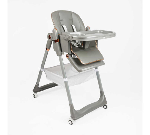 Стільчик для годування Toti 23069 (1) мягкий чохол PU, 4 колеса, з’ємний столик, корзинка, в коробці