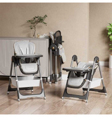 Стільчик для годування Toti S-48054 (1) мягкий чохол PU, 4 колеса, з’ємний столик, корзинка, в коробці