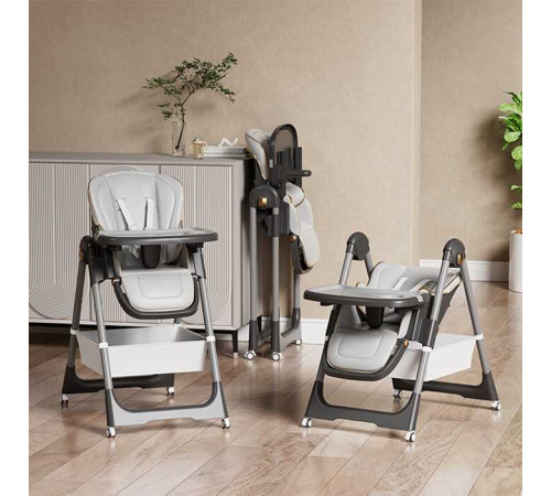 Стільчик для годування Toti S-48054 (1) мягкий чохол PU, 4 колеса, з’ємний столик, корзинка, в коробці – в наличии! Купите сейчас у KAZKOVA