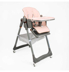 Стільчик для годування Toti 38006 (1) мягкий чохол PU, 4 колеса, з’ємний столик, корзинка, в коробці