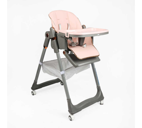Стільчик для годування Toti 38006 (1) мягкий чохол PU, 4 колеса, з’ємний столик, корзинка, в коробці