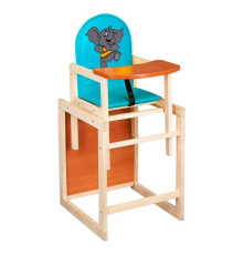 гр Стільчик / шкірзам / №2056 - "Слоник" - колір БЛАКИТНИЙ (1) ТМ "Мася"