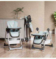 Стільчик для годування Toti S-94066 (1) мягкий чохол PU, 4 колеса, з’ємний столик, корзинка, в коробці