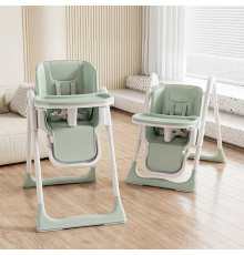 Стільчик для годування Toti 39521 (1) мягкий чохол PU, 4 колеса, з’ємний столик, корзинка, в коробці