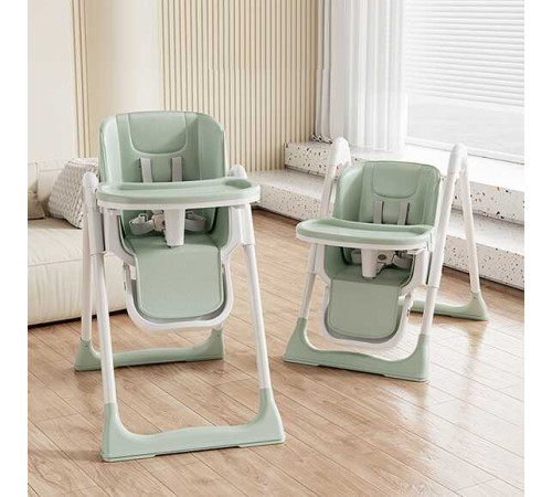 Стільчик для годування Toti 39521 (1) мягкий чохол PU, 4 колеса, з’ємний столик, корзинка, в коробці