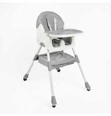 Стільчик для годування TL-51609 (1) сталева конструкція, матеріал тканини PU, знімний столик, опускна спинка, 4 колеса, в коробці