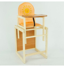 гр Стільчик / шкірзам / №2042 - "Сонечко" - колір ПОМАРАНЧЕВИЙ (1) ТМ "Мася"