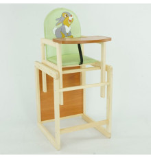 гр Стільчик / шкірзам / №2061 - "Сірий зайчик" - колір САЛАТОВИЙ (1) ТМ "Мася"