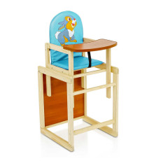 гр Стільчик / шкірзам / №2051 - "Сірий зайчик" - колір БЛАКИТНИЙ (1) ТМ "Мася"