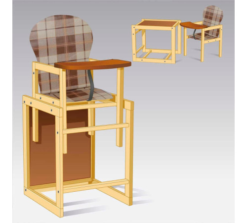 гр Стільчик великий №1215 "Клітка коричнева" - (1) ТМ "Мася"