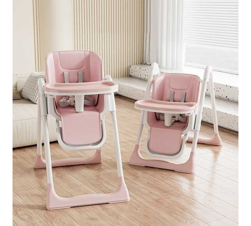 Стільчик для годування Toti 46083 (1) мягкий чохол PU, 4 колеса, з’ємний столик, корзинка, в коробці