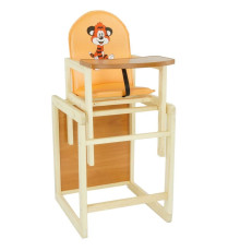 гр Стільчик /шкірзам/№2043 - "Тигр" - колір ПОМАРАНЧЕВИЙ (1) ТМ "Мася"