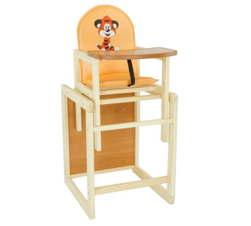 гр Стільчик /шкірзам/№2043 - "Тигр" - колір ПОМАРАНЧЕВИЙ (1) ТМ "Мася"