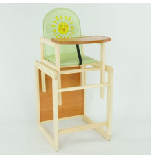 гр Стільчик / шкірзам / №2062 - "Сонечко" - колір САЛАТОВИЙ (1) ТМ "Мася"