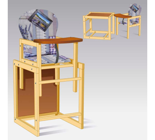 гр Стільчик великий №1221 "Абстракція-сердечко" колір фіолетовий (1) ТМ "Мася"