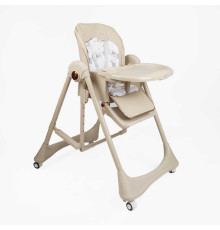 Стільчик для годування Toti 48117 (1) мягкий чохол PU з подушкою, гойдалка, 4 колеса, з’ємний столик, в коробці