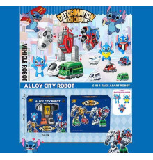 Трансформер 1986-210 (48)5 машинок, металопластик, інерційні механізми, гумові шини, рухливі елементи, фігурки героїв, в коробці