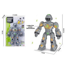 Робот 1183 B (180/2) висота - 19.2 см, звук, підсвічування, рухомі кінцівки, на листі