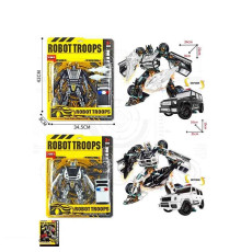 Трансформер MF 8801-1 (48/2) 2 види, висота робота 22см, поліцейська машина, зброя, гумові колеса, на листі