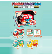 Машина-трансформер 8606 (144/2) 3 кольори, в коробці, ВИДАЄТЬСЯ ТІЛЬКИ МІКС ВИДІВ