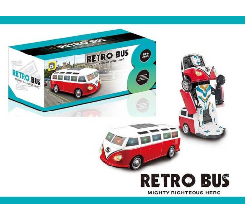 Автобус 9922 (72/2) "Трансформер", 3D підсвічування, колеса вільного ходу, звуки, у коробці