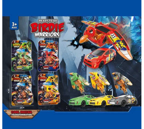 Трансформер 339-53 (96/2) 4 види, висота пташки 14 см, пластикові колеса, на листі, ВИДАЄТЬСЯ ТІЛЬКИ МІКС ВИДІВ – в наличии! Купите сейчас у KAZKOVA