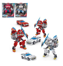 Трансформер 168-86 (24/2) 2 види, висота 24 см, пластикові колеса, шарнірні кінцівки, зброя, в коробці