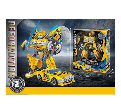 Трансформер 168-99 (24/2) висота 25 см, трансформація за 6 кроків, щит, меч, шарнірне з’єднання на кінцівках, в коробці