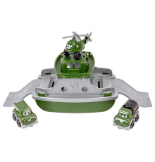 гр Ігровий набір "Військовий транспорт" 9369 (6) "Technok Toys" військовий човен, 2 машинки, гелікоптер