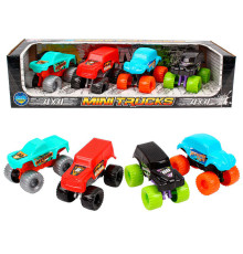 гр Набір машин "Міні траки" 9567 (12) "Technok Toys", 4 машинки, в коробці